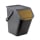 Kosz na śmieci Practic BINI pojemnik do segregacji odpadów czarny/brązowy