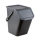 Kosz na śmieci Practic BINI pojemnik do segregacji odpadów czarny/szary