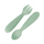 EZPZ Komplet silikonowych sztućców Mini Utensils pastelowa zieleń - 1034366 - zdjęcie 1