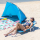 Nils Camp Składany leżak plażowy daszkiem niebieski - 1047672 - zdjęcie 14