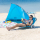 Nils Camp Składany leżak plażowy daszkiem niebieski - 1047672 - zdjęcie 15