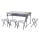 Mebel kempingowy ROYOKAMP ZESTAW Stolik turystyczny składany kempingowy + 4 krzesła +