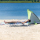 Nils Camp Niebieski składany leżak plażowy + poduszka - 1047674 - zdjęcie 12