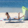 Nils Camp Niebieski składany leżak plażowy + poduszka - 1047674 - zdjęcie 16