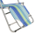 Nils Camp Niebieski składany leżak plażowy + poduszka - 1047674 - zdjęcie 10