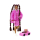 Barbie Extra Lalka Brązowe kucyki różowy strój - 1051886 - zdjęcie 1