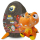 Epee Mega Jajozaury LAWA - plusz 26cm z dźwiękiem pomarańczowy - 1072220 - zdjęcie 2