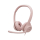 Słuchawki biurowe, callcenter Logitech H390 różowy