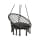 ROYOKAMP Hamak ażurowy fotel wiszący 80x60cm z poduszką szary - 1114407 - zdjęcie 3