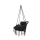 ROYOKAMP Hamak ażurowy fotel wiszący 80x60cm luxe z poduszką czarny - 1114458 - zdjęcie 3