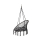 ROYOKAMP Hamak bocianie gniazdo fotel wiszący Huśtawka 80x60cm szary - 1114475 - zdjęcie 3