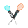 Akcesorium do pada YAXO Joy-Con TENNIS PRO SET do NS/NS2 Inferno Orange&Hydro Blue