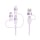 Kabel USB USAMS Kabel 2xUSB-C/USB/Micro-USB/Lightning 6w1 1,2m 100W fiolet