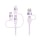 Kabel USB USAMS Kabel 2xUSB-C/USB/Micro-USB/Lightning 6w1 2m 100W fiolet