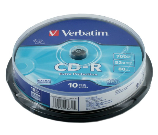Verbatim 700MB/80min. Audio CD 52x DATA LIFE CAKE 10szt. - 28920 - zdjęcie