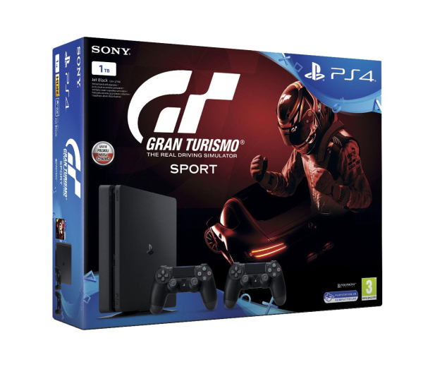 Sony Playstation 4 1TB Slim + PAD + Gran Turismo Sport - 386621 - zdjęcie