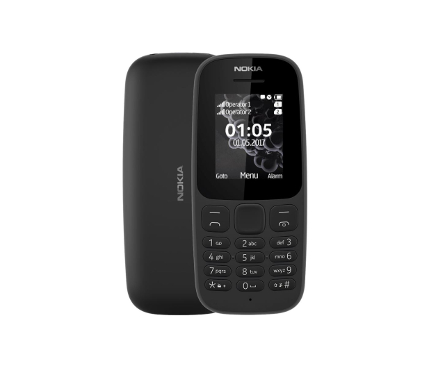 Nokia 105 2017 Dual SIM czarny - 388694 - zdjęcie