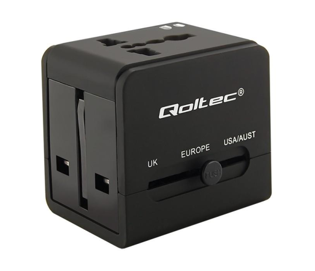 Qoltec Uniwersalny adapter podróżny 10,5 W 5V 2.1A - 385350 - zdjęcie