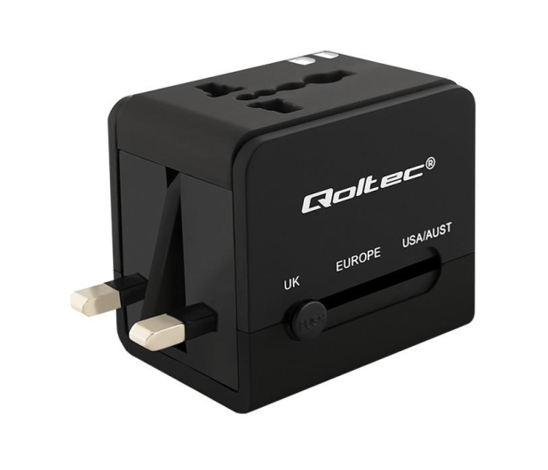 Qoltec Uniwersalny adapter podróżny 10,5 W 5V 2.1A - 385350 - zdjęcie 4