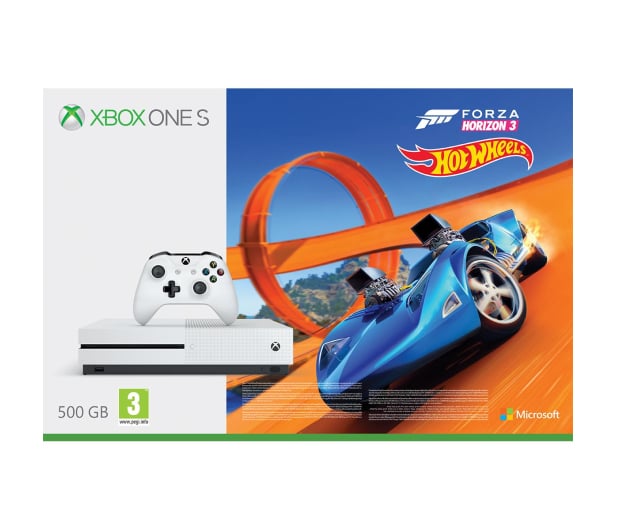 Microsoft Xbox One S 500GB Forza H3+Hot Wheels+ GOLD 6M - 384295 - zdjęcie 2