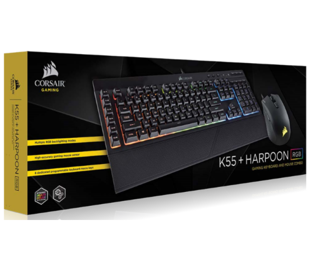 Corsair K55 Gaming Keyboard & Harpoon Mouse Combo (RGB) - 393181 - zdjęcie 3