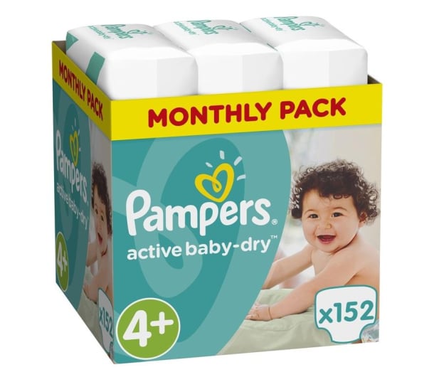 Pampers Active Baby Dry 4+ Maxi 9-16kg 152szt Na Miesiac - 399321 - zdjęcie