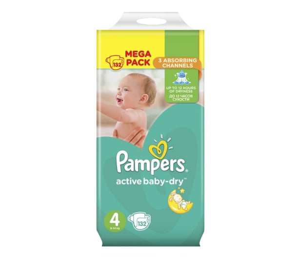 Pampers Active Baby Dry 4 Maxi 8-14kg 132szt Na Miesiąc - 399327 - zdjęcie