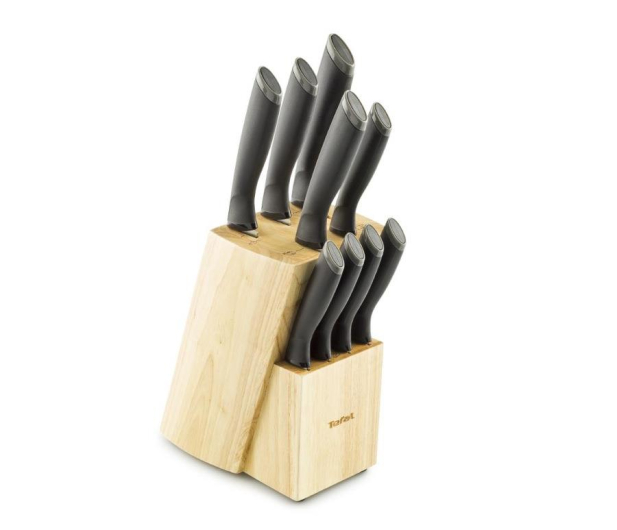 Tefal Zestaw 9 noży + drewniany blok K221SB14 - 365563 - zdjęcie