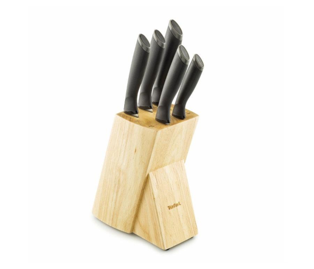 Tefal Zestaw 5 noży + drewniany blok K221SA14 - 365564 - zdjęcie