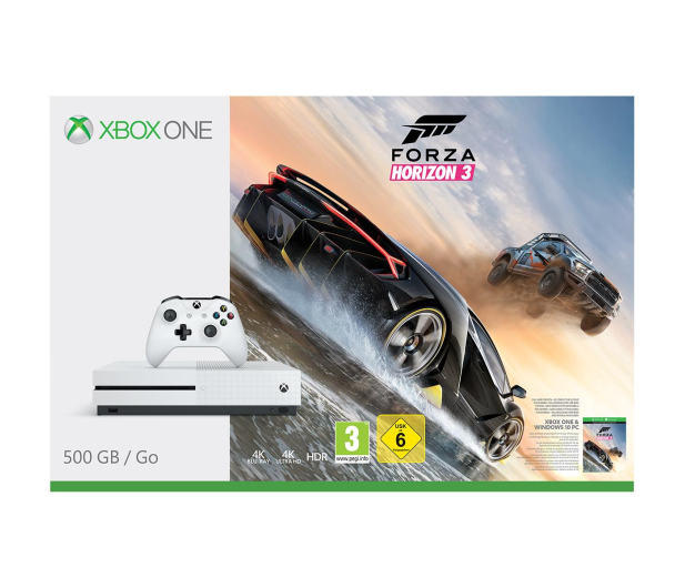 Microsoft Xbox ONE S 500GB + Forza Horizon 3 + 6M Live Gold - 366087 - zdjęcie 2