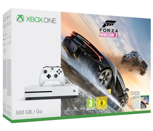 Microsoft Xbox ONE S 500GB + Forza Horizon 3 - 366085 - zdjęcie 2