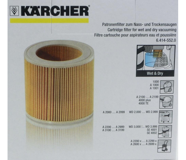 Karcher 6.414-552.0 Wkład filtracyjny Cartridge - 366514 - zdjęcie 2