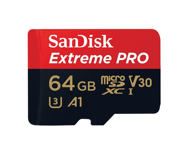 SanDisk 64GB microSDXC Extreme Pro 100MB/s A1 C10 V30 U3 - 367630 - zdjęcie