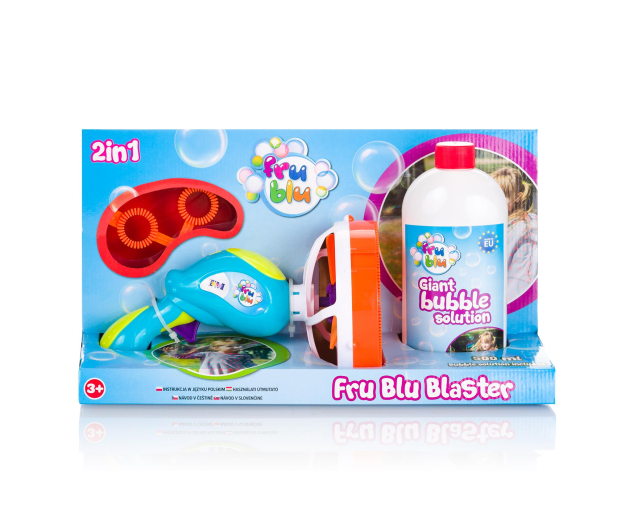 TM Toys Bańki Fru Blu Zestaw Miotacz Baniek +0,5 l płynu - 370257 - zdjęcie