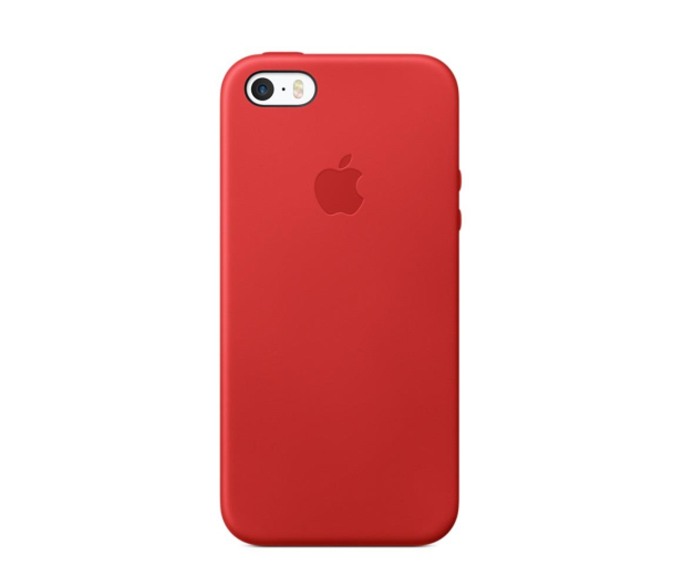 Apple Leather Case do iPhone SE (PRODUCT)RED - 375906 - zdjęcie