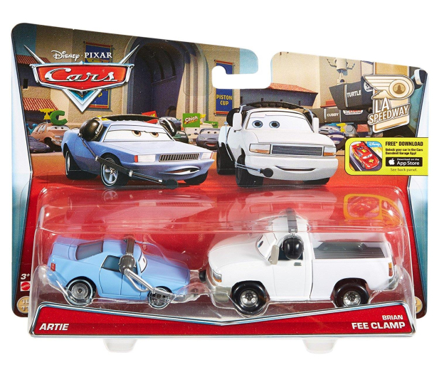 Mattel Disney Cars Artie i Brian Fee Clamp - 347281 - zdjęcie 2