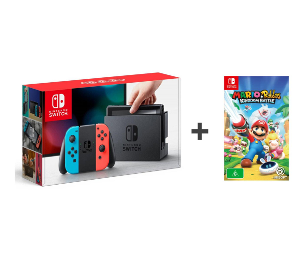 Nintendo Switch Red-Blue Joy-Con + Mario & Rabbids - 380266 - zdjęcie