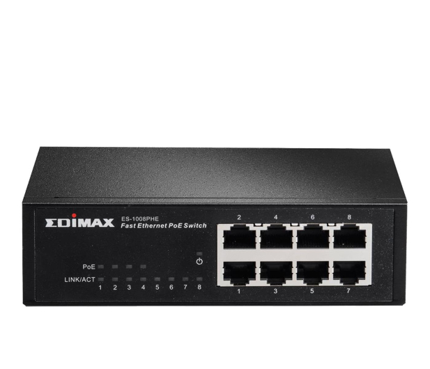 Edimax 8p ES-1008PHE (8x10/100Mbit 4xPoE) - 206025 - zdjęcie