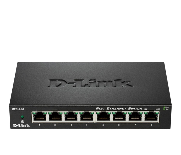 D-Link 8p DES-108 (8x10/100Mbit) - 79650 - zdjęcie