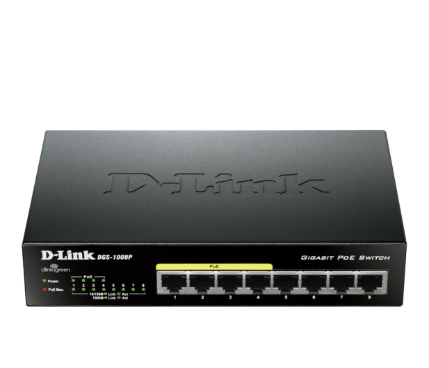 D-Link 8p DGS-1008P/E (8x10/100/1000Mbit) - 66271 - zdjęcie