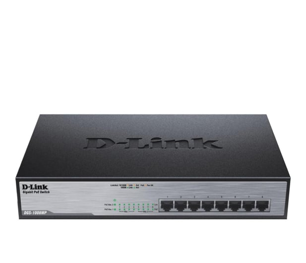 D-Link 8p DGS-1008MP (8x10/100/1000Mbit PoE+) - 372446 - zdjęcie