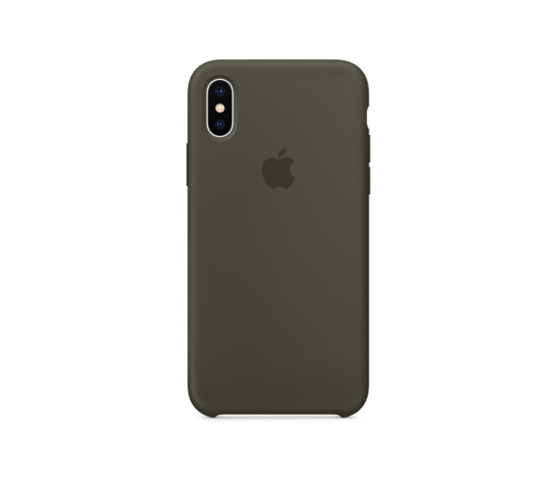 Apple Silicone Case do iPhone X Dark Olive - 382321 - zdjęcie 3