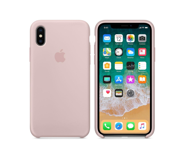 Apple Silicone Case do iPhone X Pink Sand - 382324 - zdjęcie