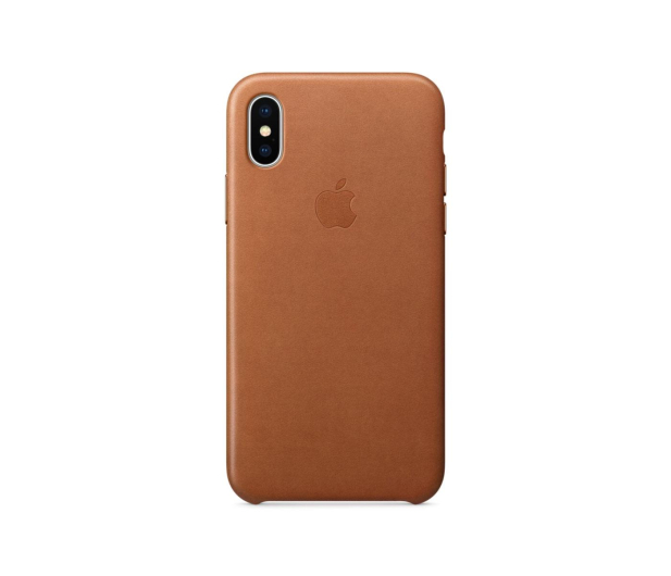 Apple Leather Case do iPhone X Saddle Brown - 382312 - zdjęcie 3