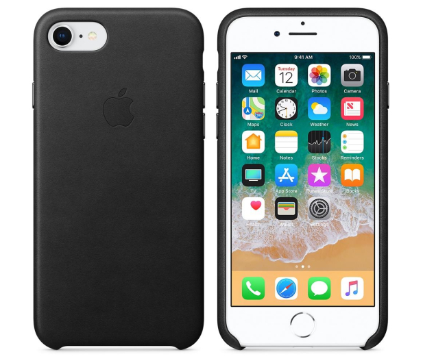 Apple Leather Case do iPhone 7/8/SE czarny - 384317 - zdjęcie 2