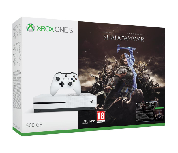 Microsoft Xbox One S 500GB Shadow of War+FIFA 18+6M GOLD - 384290 - zdjęcie 11