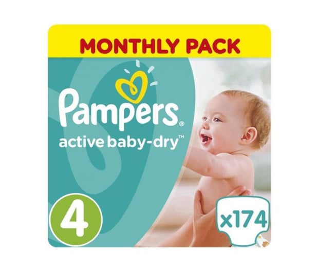 Pampers Active Baby Dry 4 Maxi 8-14kg 174szt Na Miesiąc - 339027 - zdjęcie