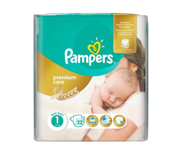 Pampers Premium Care 1 Newborn 2-5kg 22szt - 339400 - zdjęcie
