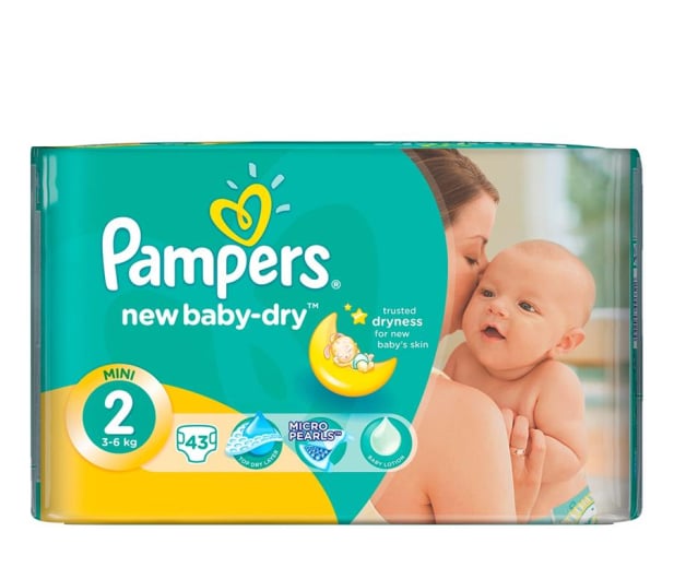Pampers New Baby Dry 2 Mini 3-6kg 43szt - 256808 - zdjęcie