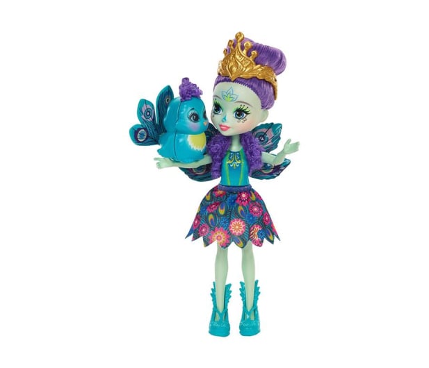 Mattel Enchantimals Lalka Zwierzątkiem Patter Peacock - 401781 - zdjęcie